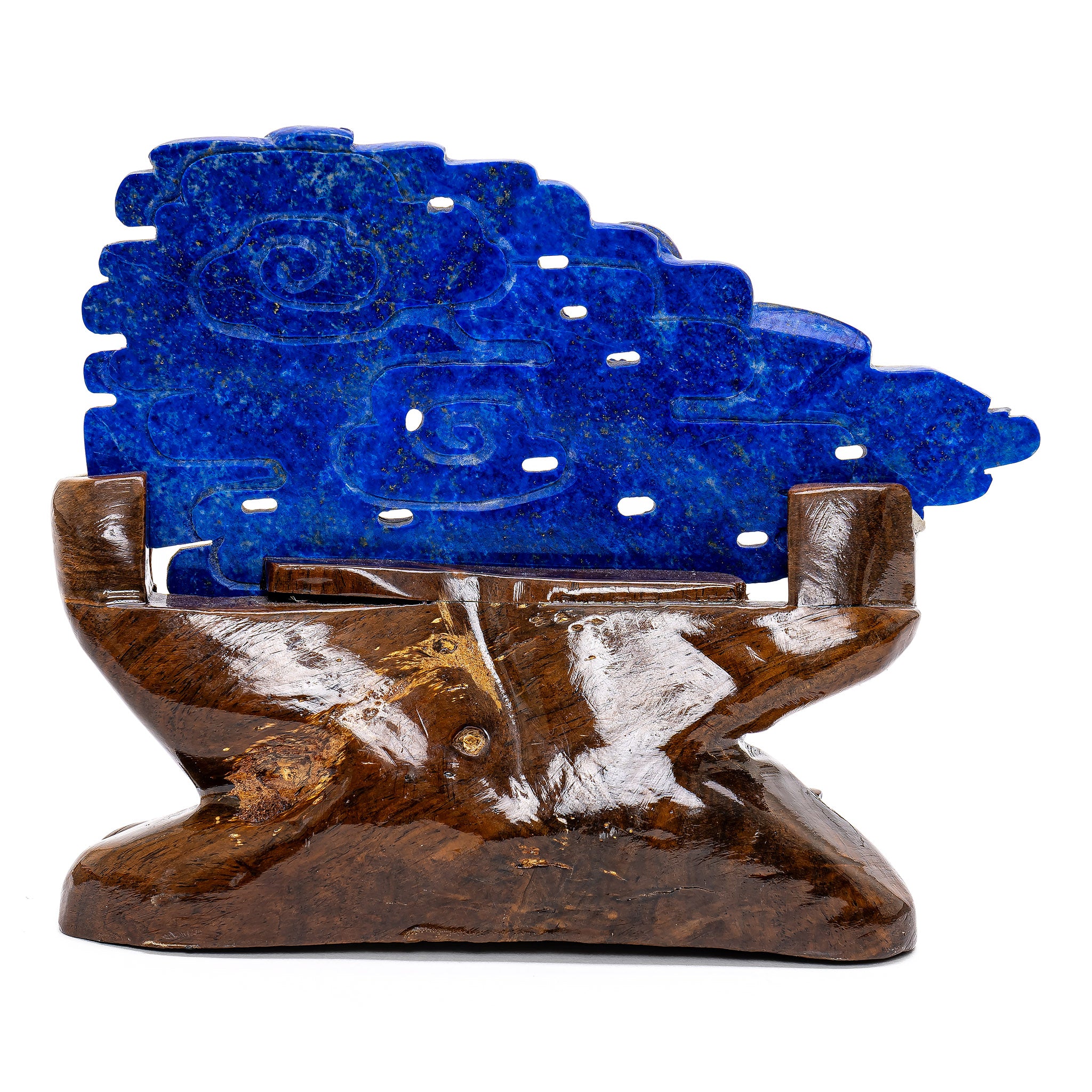 Hand-Carved Lapis Lazuli Dragon - Celestial Art Sculpture