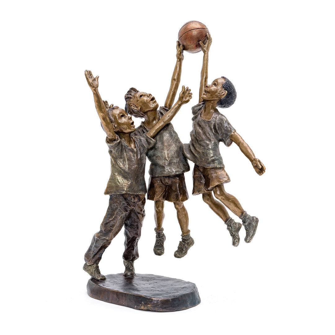 'Shootin' Hoops' Large Bronze Sculpture by Mark Hopkins.