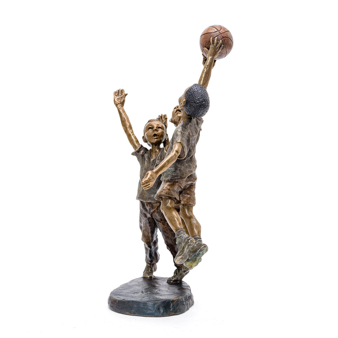 Limited Edition Bronze of Basketball Players by Hopkins.
