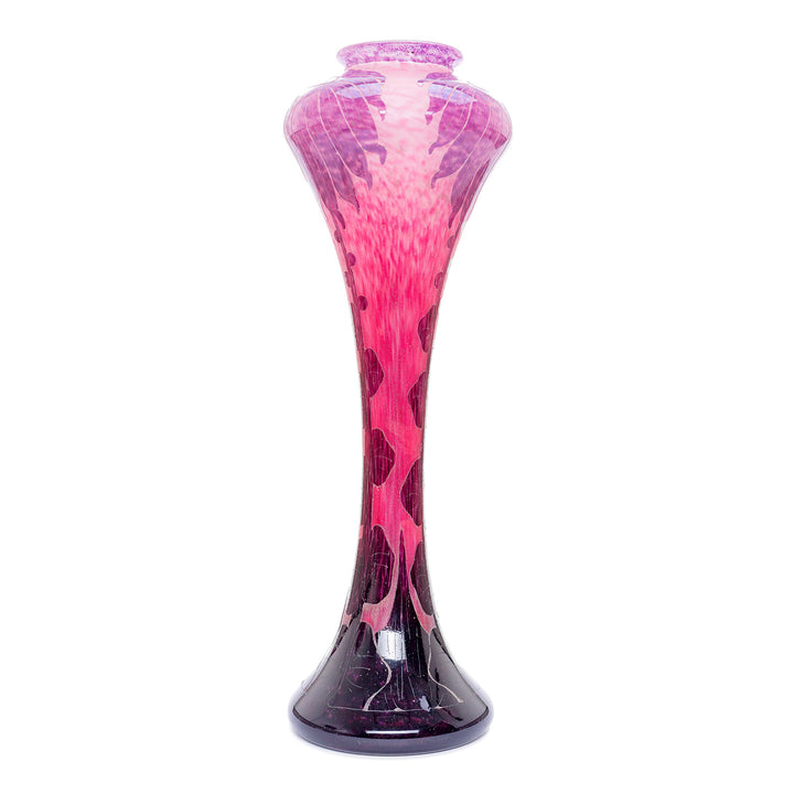 Le Verre Francais Dahlia vase by Schneider with acid-etched signature, circa 1925.