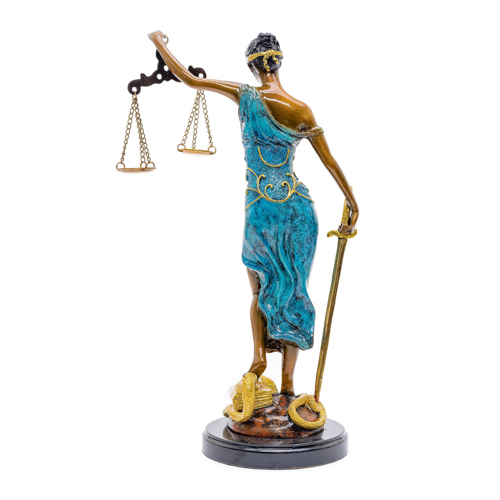 Classical Lady Justice statue for law office decor