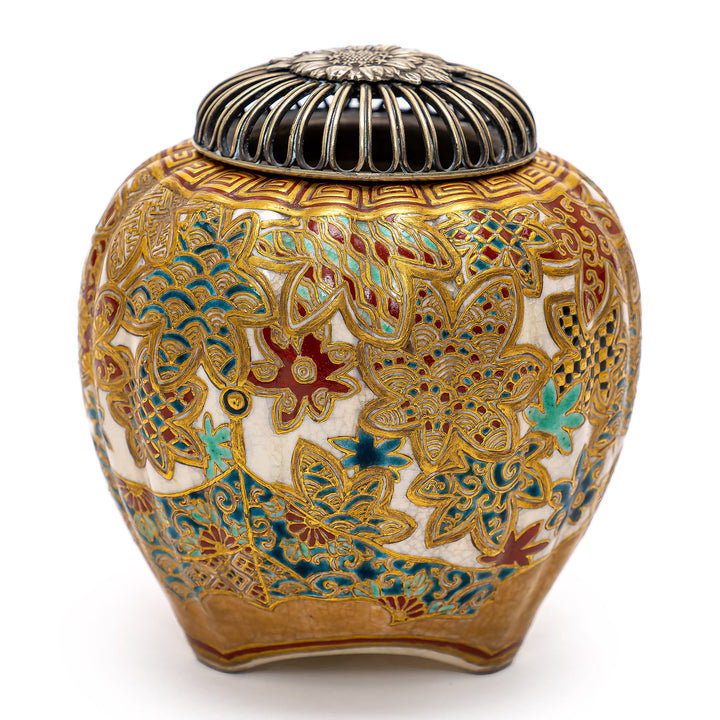 Rare Satsuma miniature vase with ornate patterns.