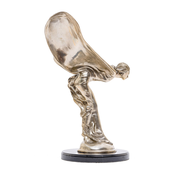Elegant winged female sculpture cast in fine bronze, perfect for collectors