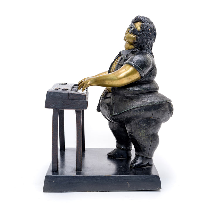 Exquisite Bronze Statue of a Pianist by Bruno Luna.