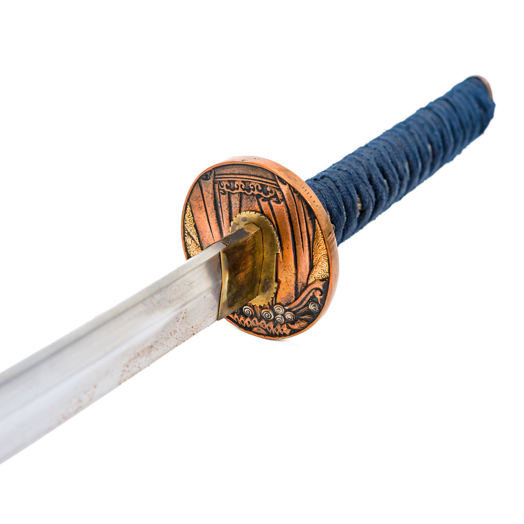 Samurai battle sword with traditional stingray skin handle