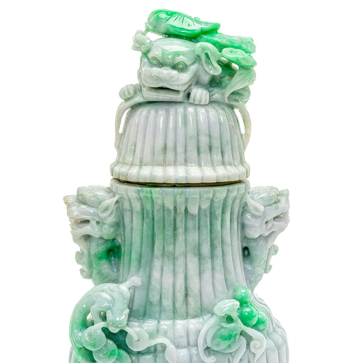 Artisan-crafted jade vase embodying history and legacy.