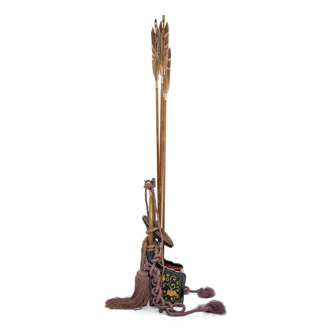 Museum Quality Samurai Archery Set with Tasseled Silk Cord.