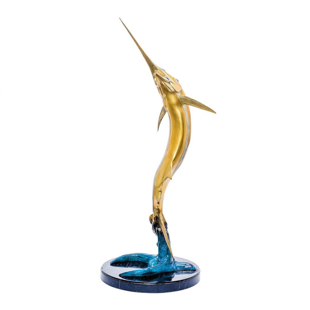 Exquisite all-bronze marlin capturing the essence of marine life.