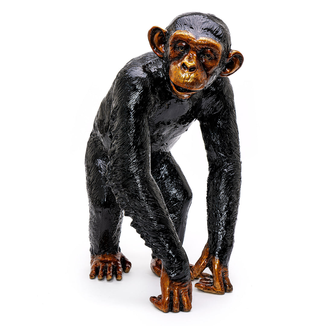 Muzika’s bronze sculpture of majestic chimpanzee.