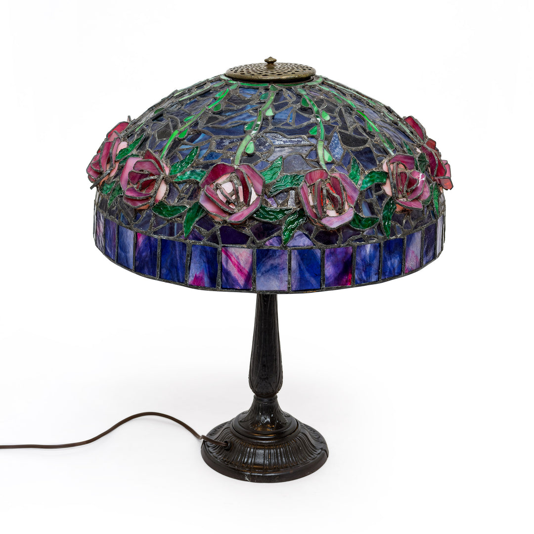 Handcrafted Rose Mosaic Lamp
