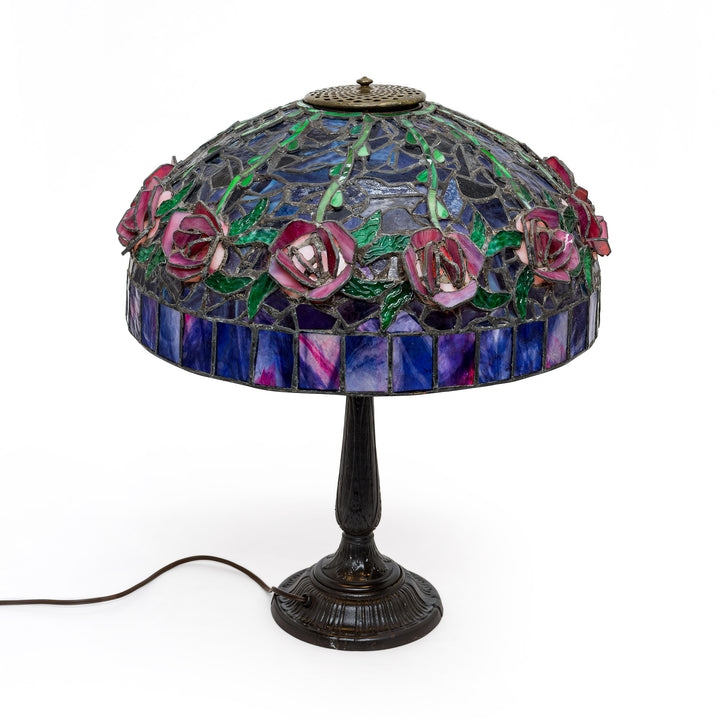 Handcrafted Rose Mosaic Lamp