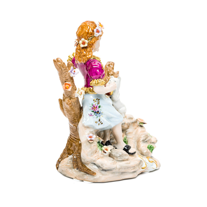 Porcelain sculpture showcasing delicate artistry and vibrant colors.