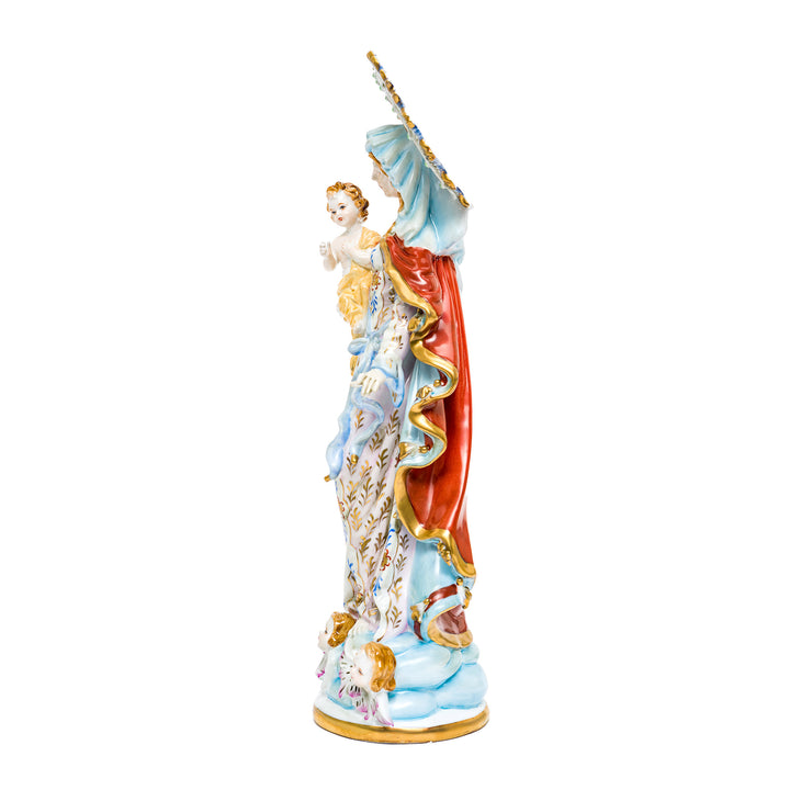 Hand-painted religious porcelain sculpture