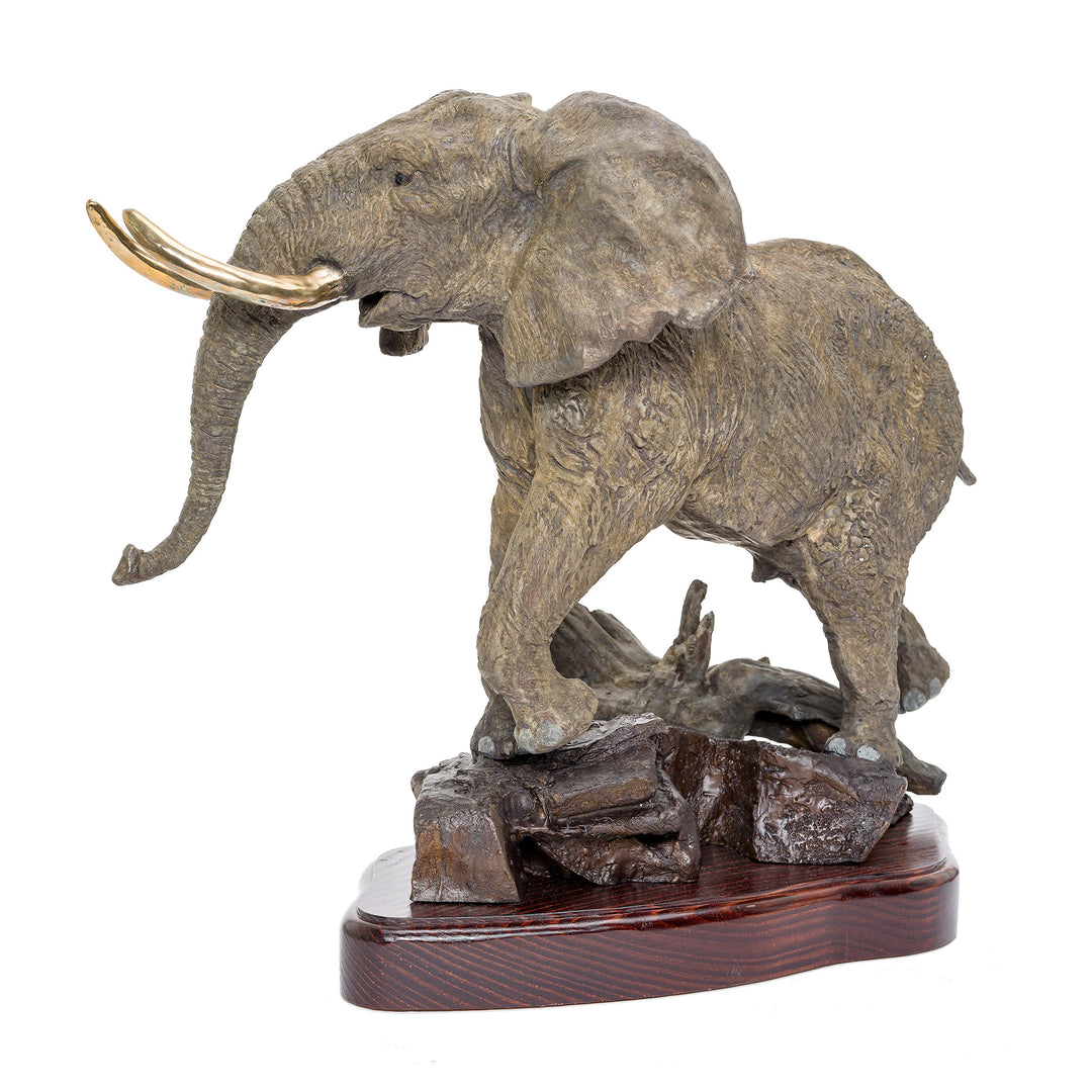 Exclusive Ghiglieri elephant sculpture capturing the grandeur of wildlife