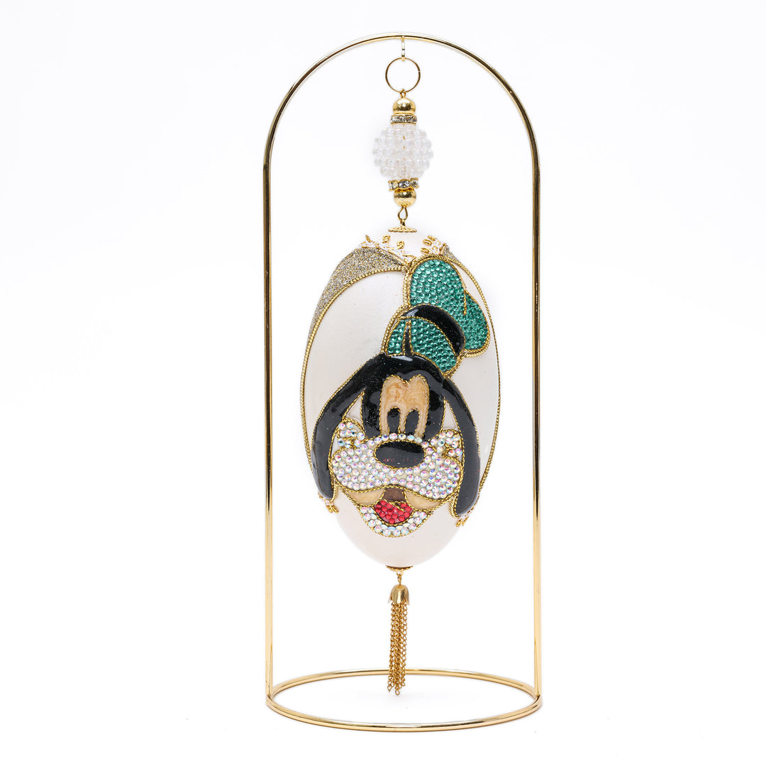 Handcrafted Character Ornament Egg VII, shimmering with Swarovski embellishments