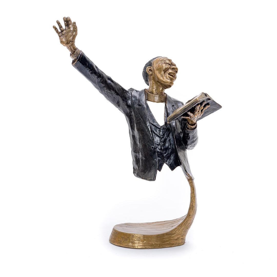 Limited edition "By The Word" bronze sculpture by Mark Hopkins.
