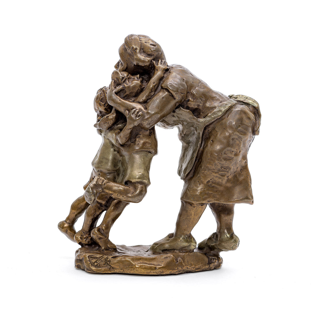 Mark Hopkins' bronze statue celebrating the grandparent-grandchild bond.