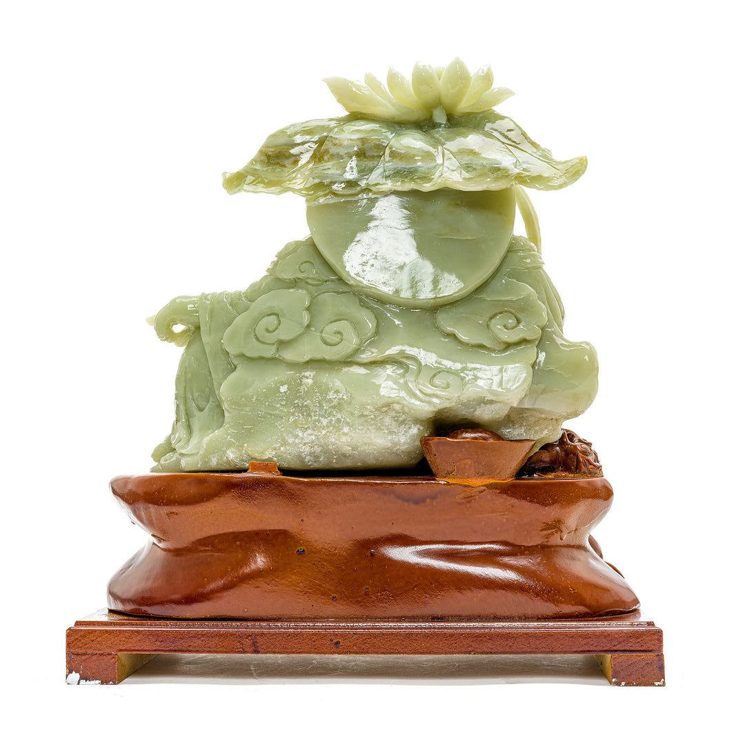 Spiritual agate carving of a joyful Buddha