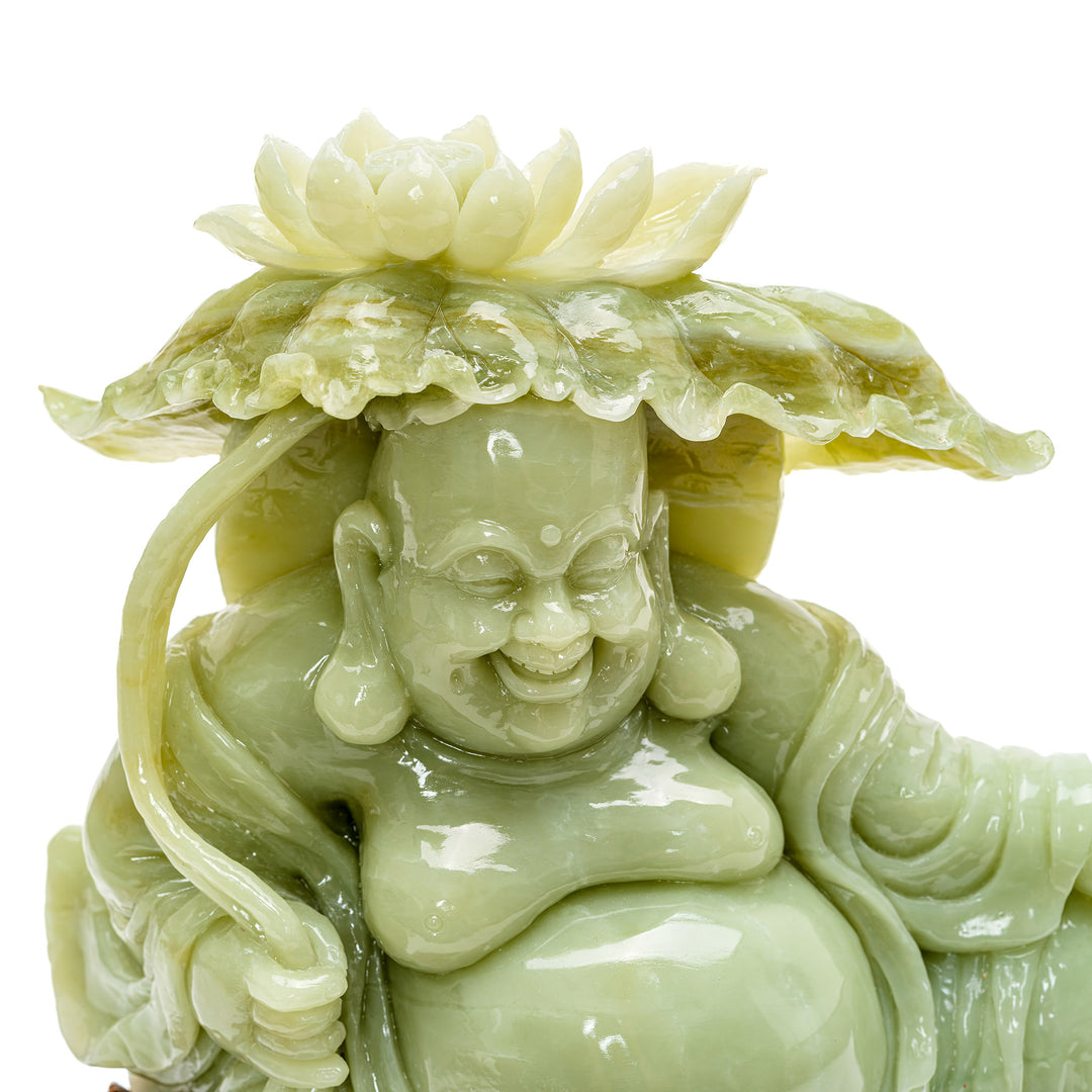 Artisan-crafted Buddha in agate stone