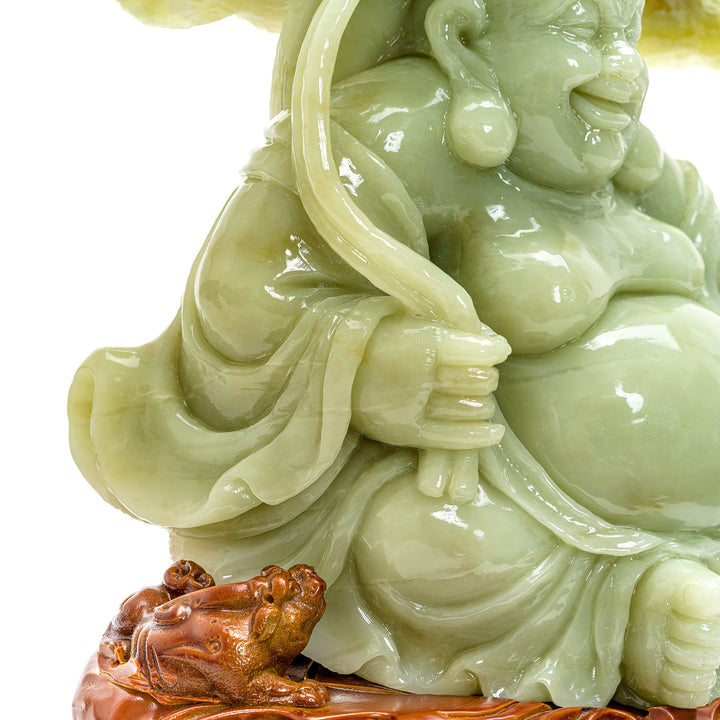 Green agate Buddha for spiritual decor