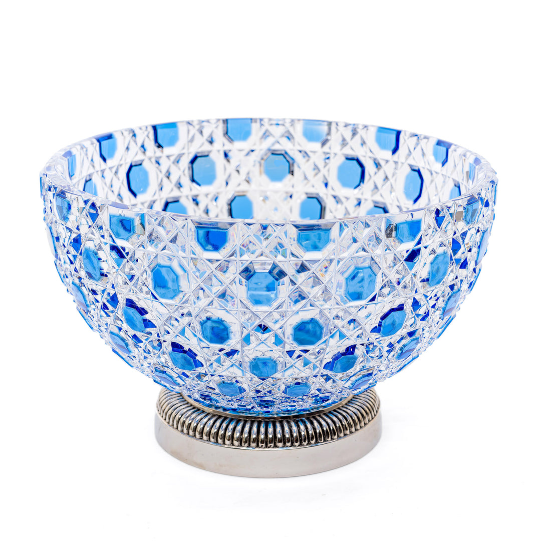 Royal Blue Handmade Crystal Bowl from Paris