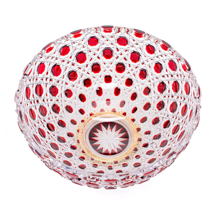 Cristal Benito Master Artisan Crafted Red Crystal Centerpiece