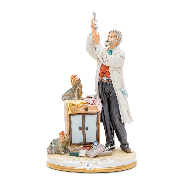 Capodimonte porcelain figurine of a veterinarian.