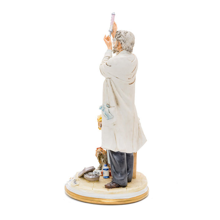 The Vet with syringe—Italian porcelain craftsmanship.