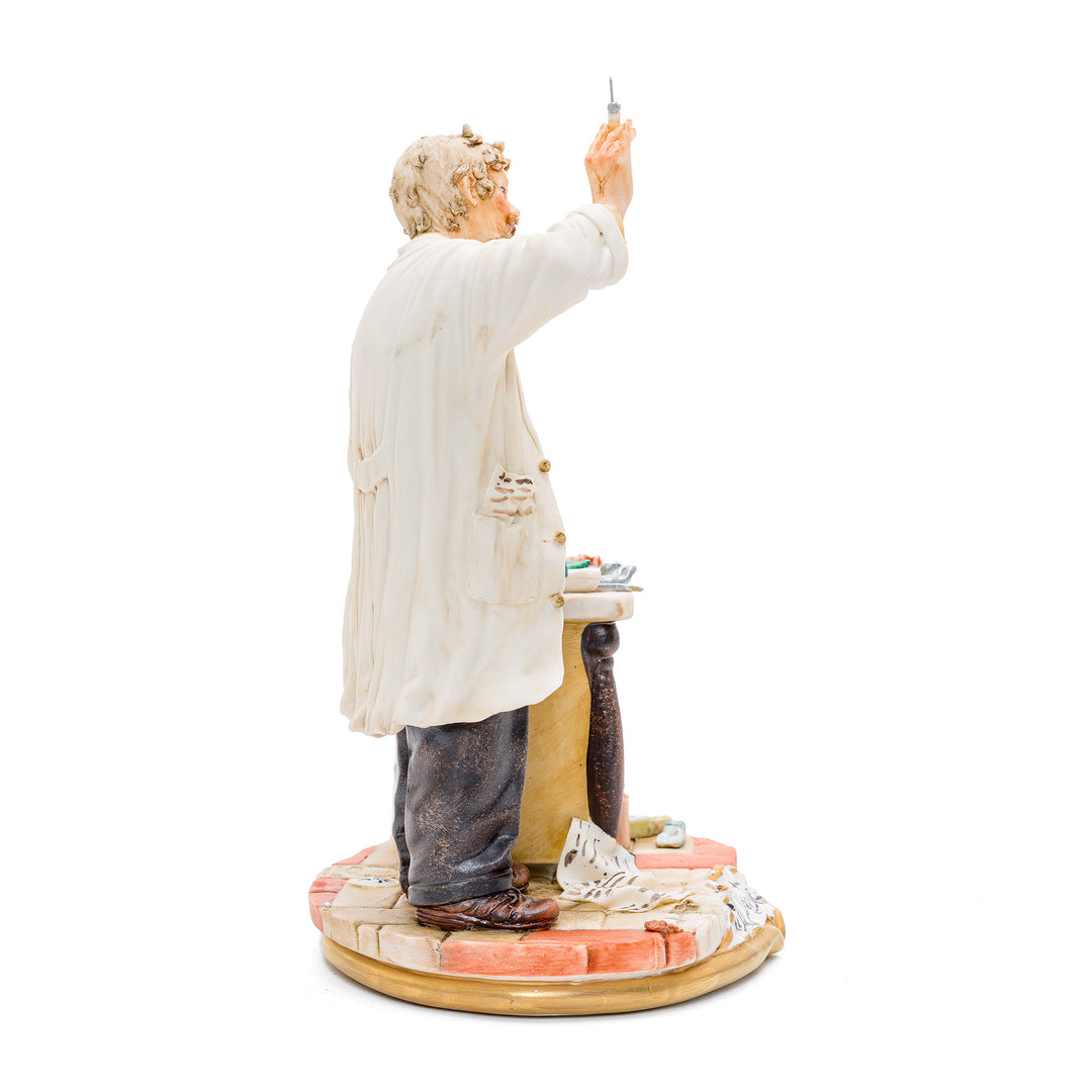 Whimsical dentist figure in fine Capodimonte porcelain.