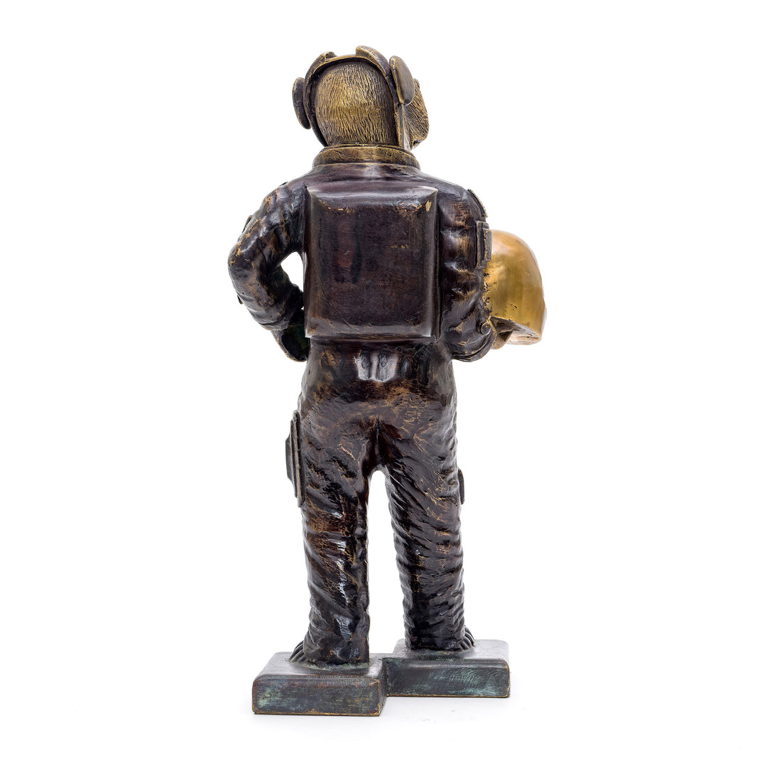 Canine Explorer in Space Suit Sculpture.
