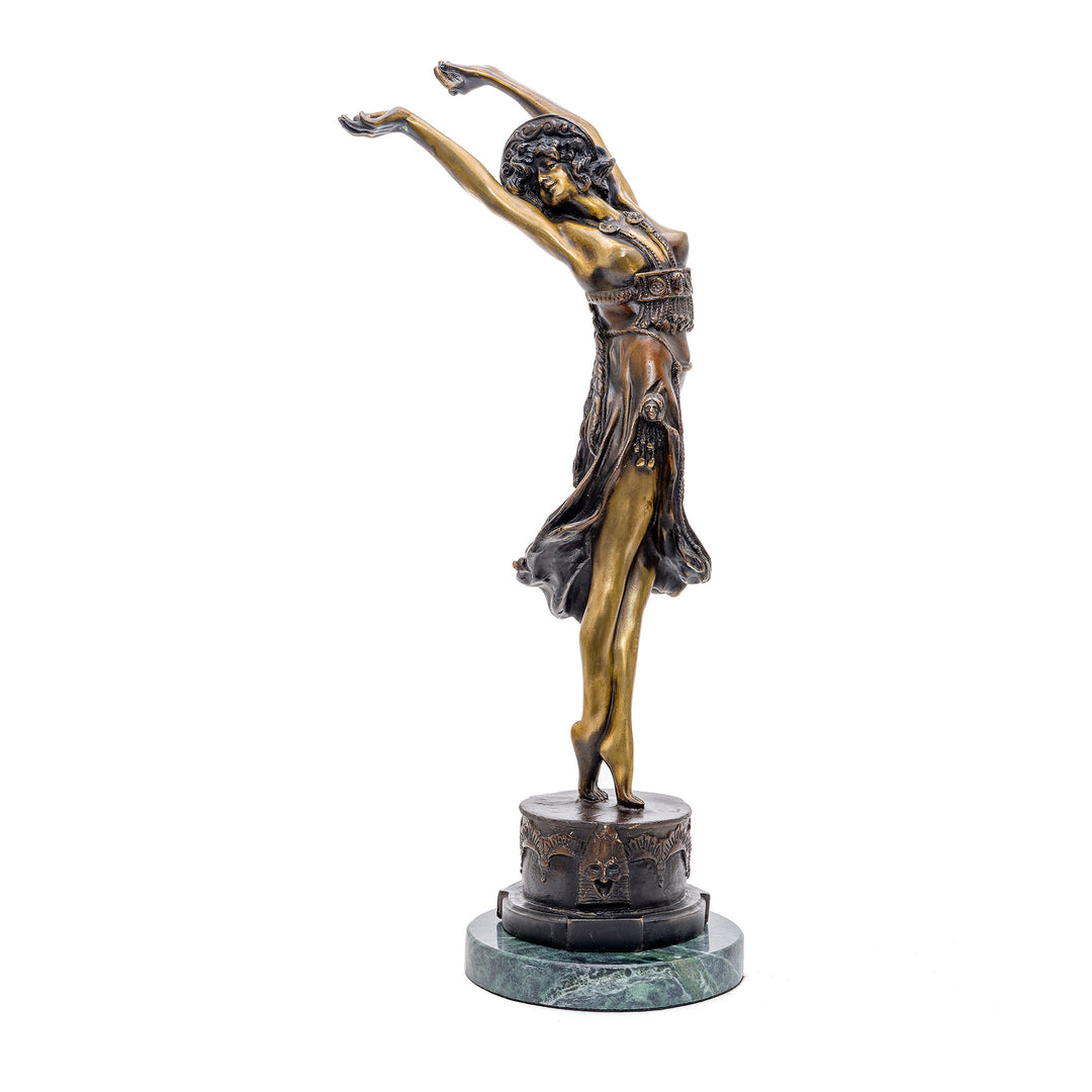 Art Deco style bronze dancer sculpture capturing the essence of 1920s dance
