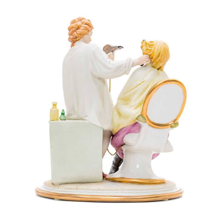 Genuine Capodimonte 'Hairdresser' made in Italy.