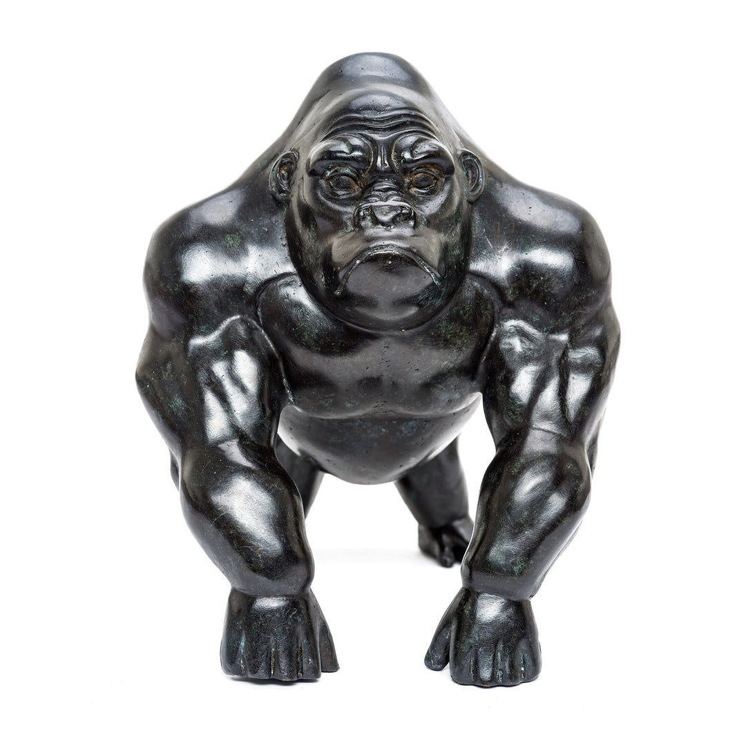 Miniature King Kong bronze sculpture.