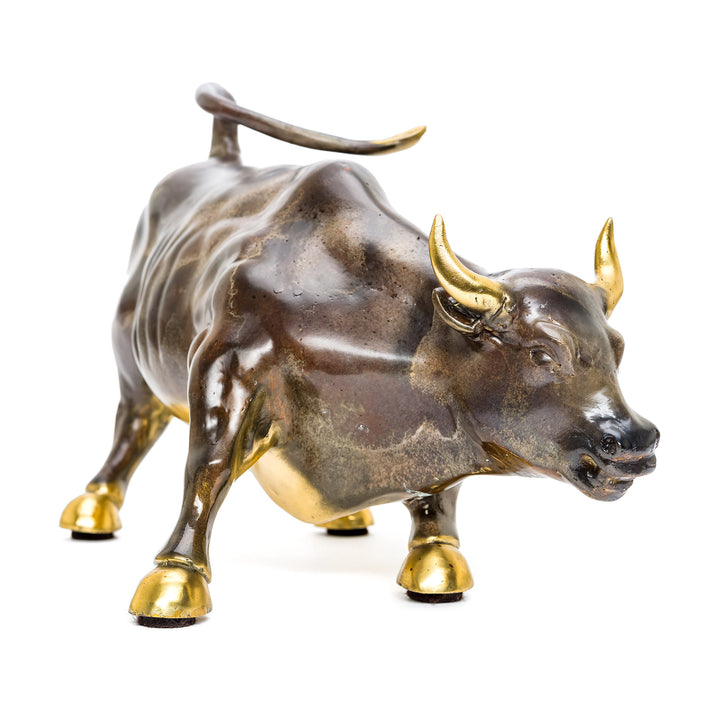 Bronze bull symbolizing strength and prosperity