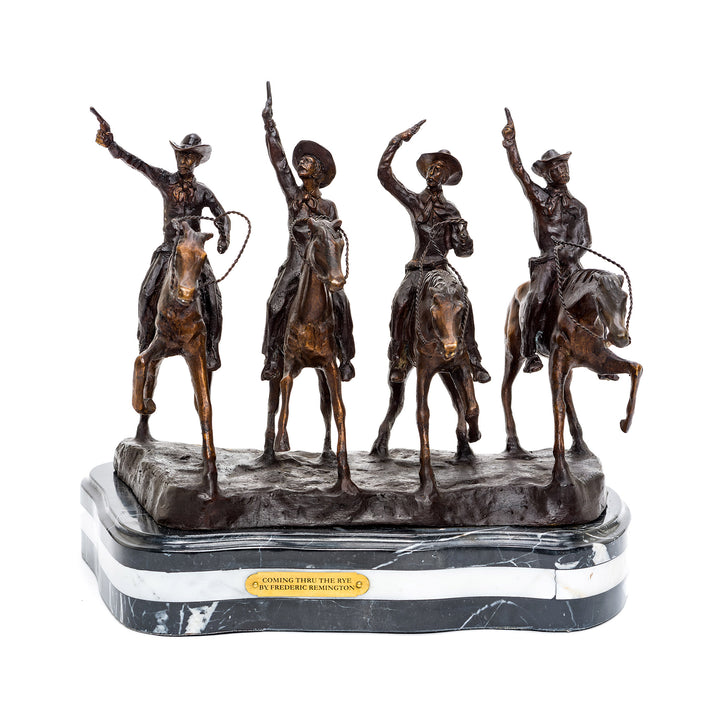 Coming Through the Rye small bronze sculpture by Frederic Remington