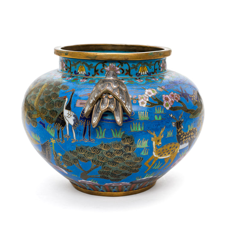 Stunning cloisonné jar showcasing artistic craftsmanship