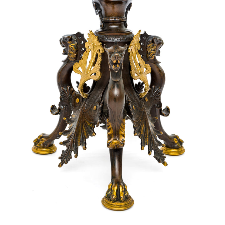 Pair Gilt Bronze Candelabras