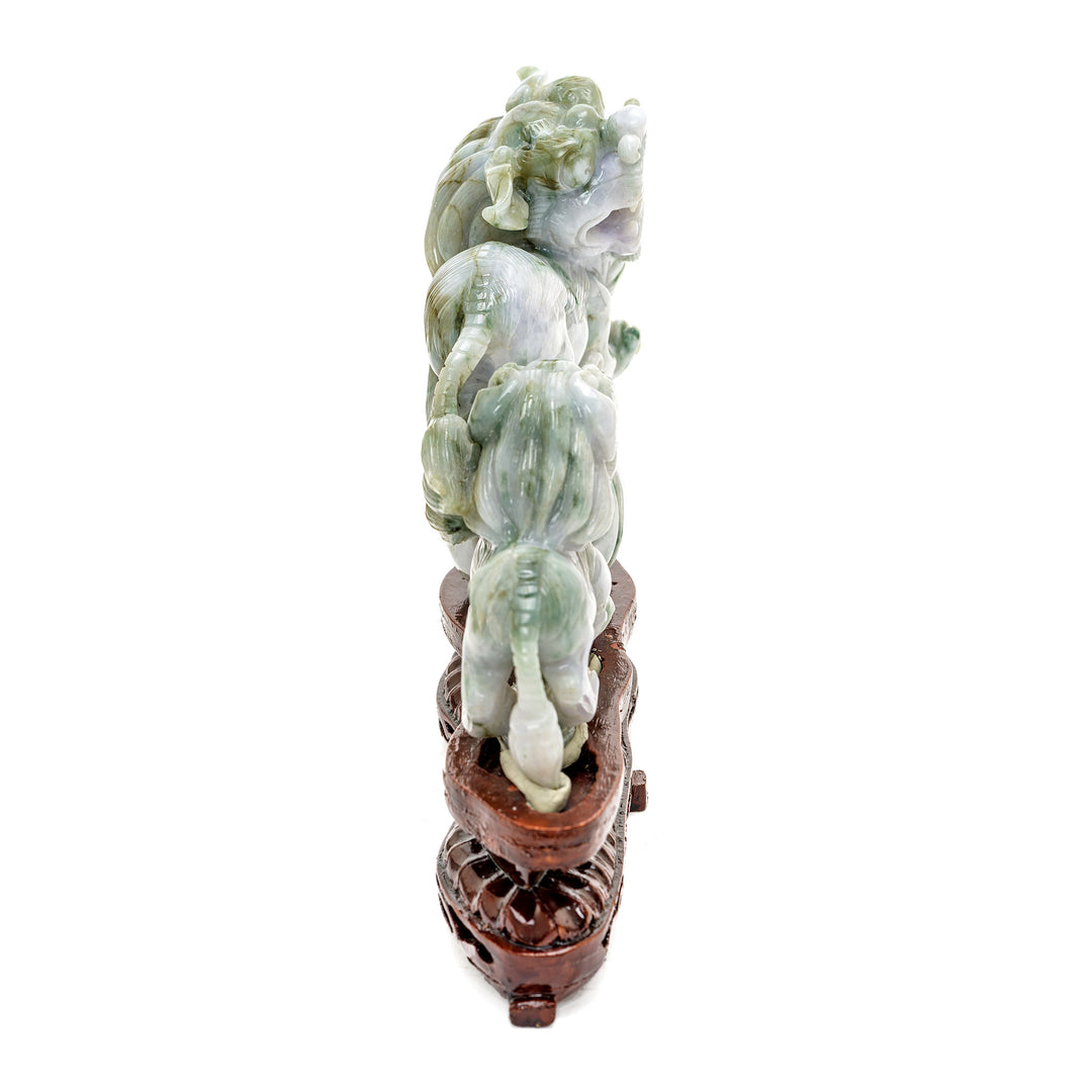 Heirloom-quality jade Foo Lions, a fusion of art and mythology