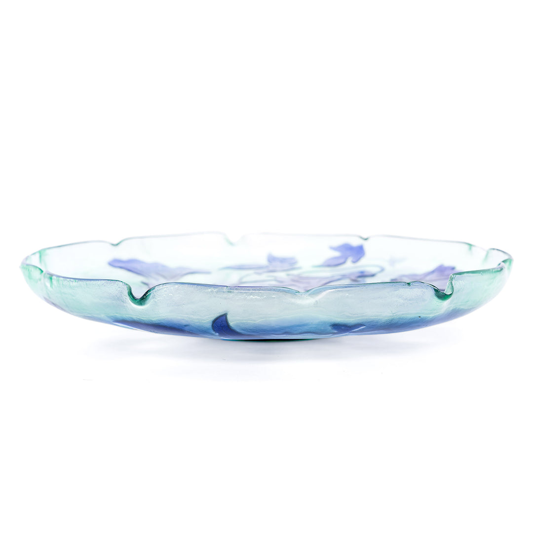 Lavender and purple Galle bowl, perfect for sophisticated decor.