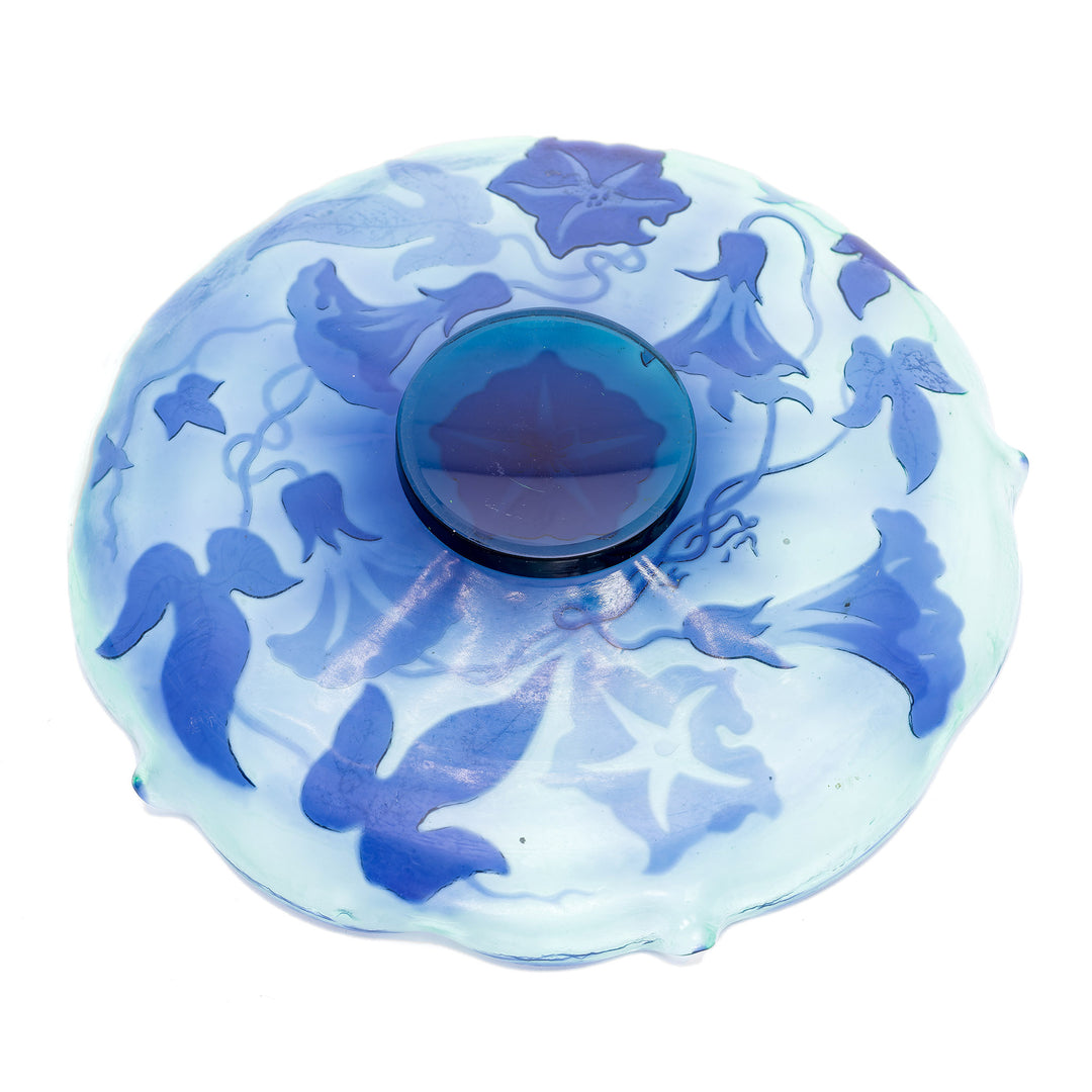 Vintage Galle centerpiece bowl, a legacy of French glass art.