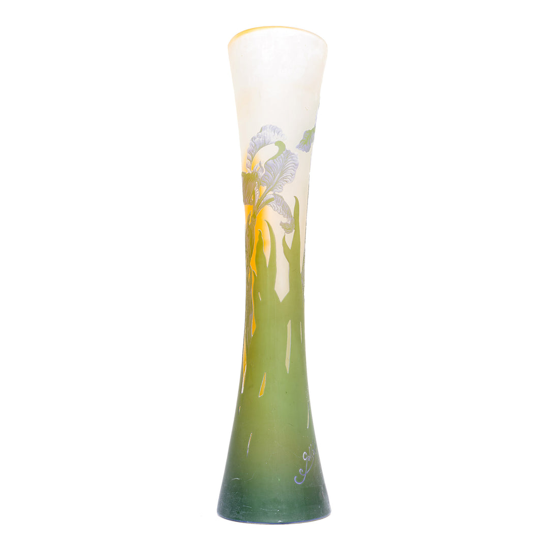 Unique tri-color cameo vase by Galle, blending art with craftsmanship.