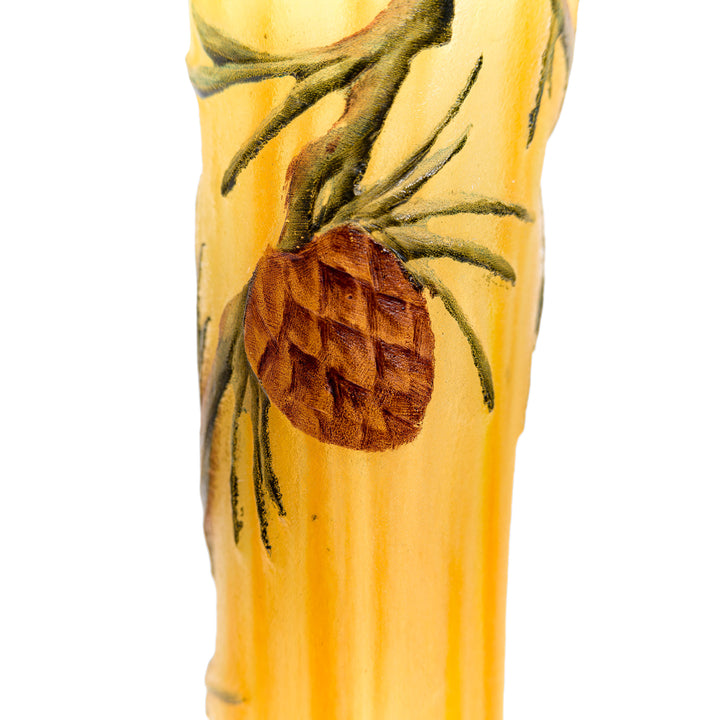 Collectible Daum Nancy vase with enameling, symbolizing autumn's richness.