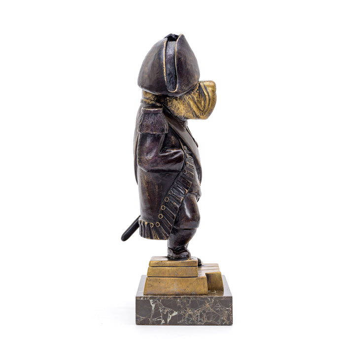 Luxurious Dark Bronze Canine Commander Figurine.