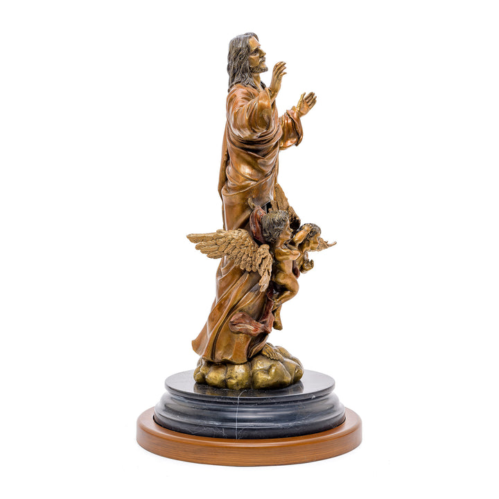 Divine presence Jesus bronze sculpture for home.