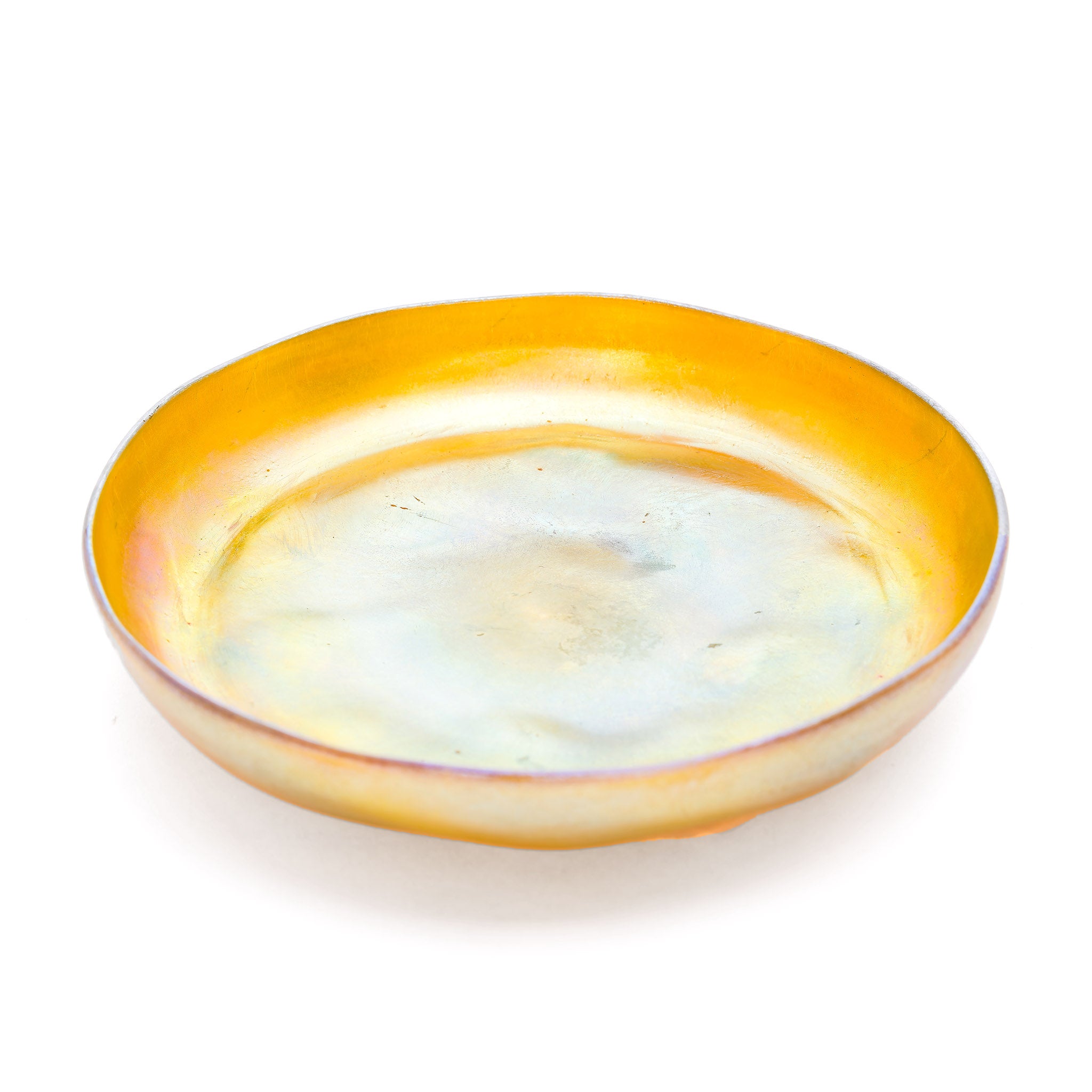 1910 Tiffany Favrile Glass Dish – Signed Iridescent Artwork