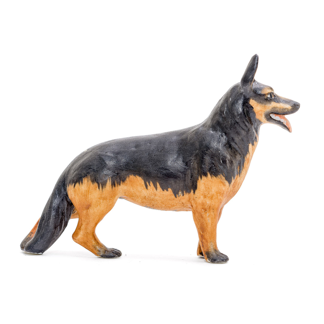 Porcelain dog breeds by Capodimonte craftsmanship.