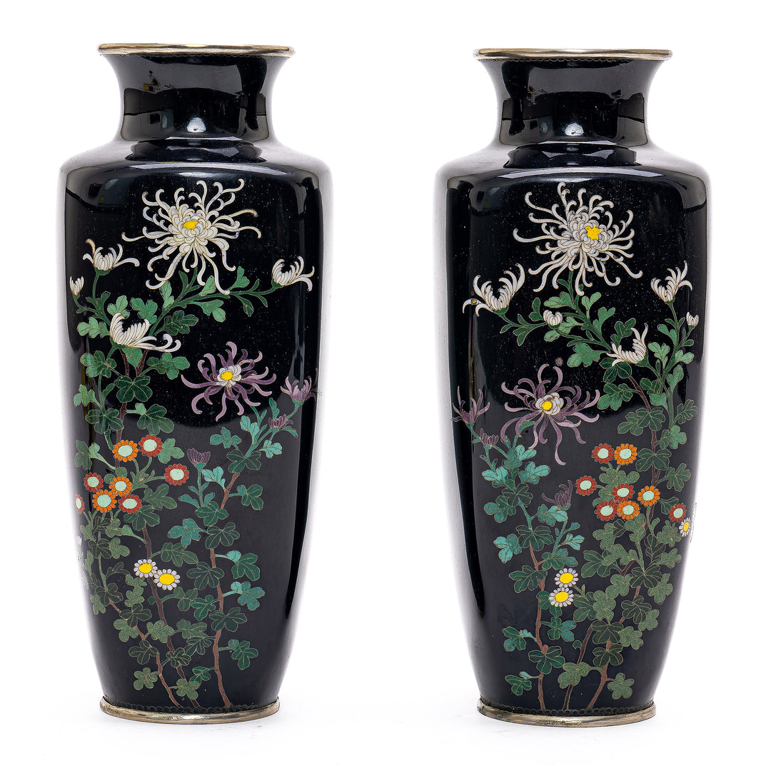 Exquisite Japanese Cloisonne Vases