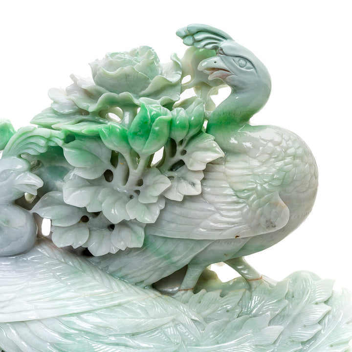 Fine jade art of Phoenix pair, a treasure of cultural heritage
