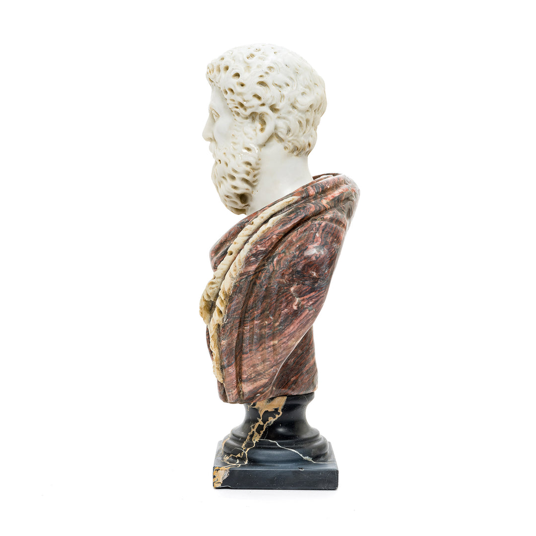 Exquisite marble bust with detailed Roman features