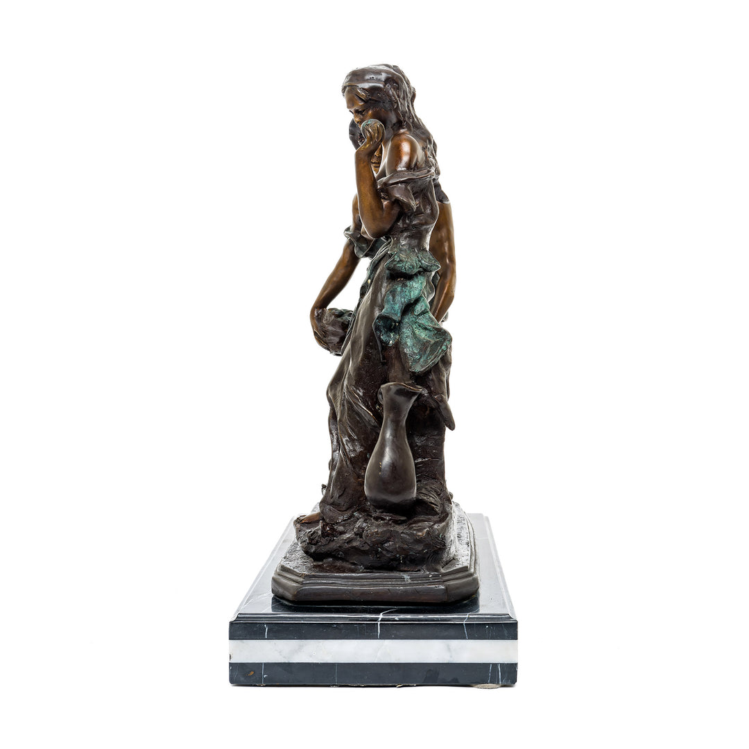 Graceful bronze sculpture celebrating pastoral traditions.